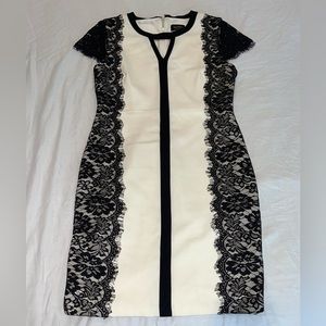 Laundry white and black floral dress